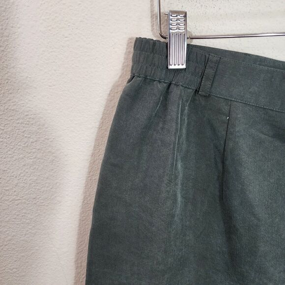 FRANCO CALLEGARI Rayon Pencil Skirt Midi Dark Green Elastic Waist Size 44 (L) - Picture 4 of 7